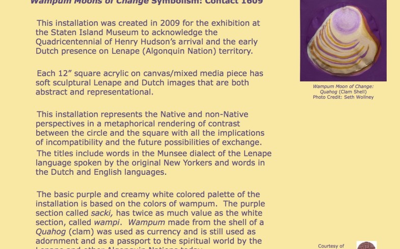 “Wampum Moons Of Change” Art Installation By Multi-Media Artist Nadema Agard (Sept Thru Oct) • Reception Sunday September 6th, 5pm