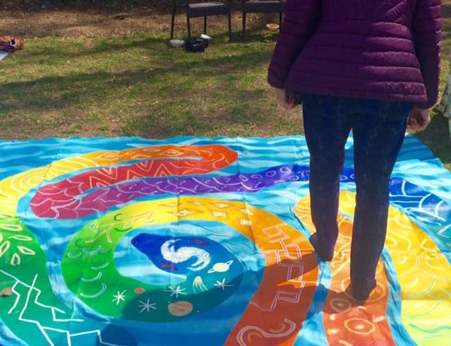 A Spring Labyrinth Walk in Isham Park/ Bruce’s Garden