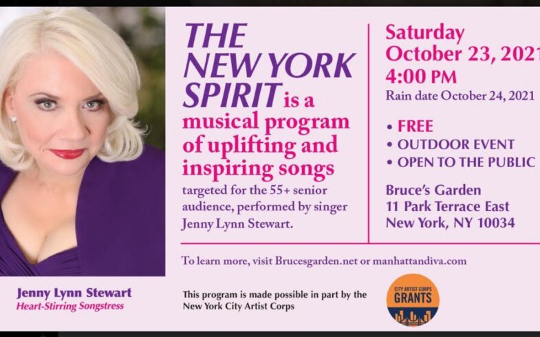 Songstress Jenny Lynn Stewart • The New York Spirit • Saturday October 23 @4pm